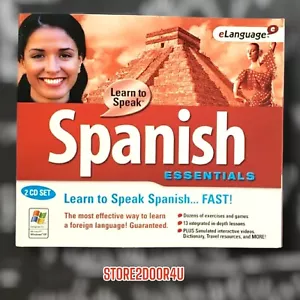 Learn To Speak Spanish 2CD Essentials eLanguage PC Learn Spanish 2005 WINDOWS XP - Picture 1 of 3