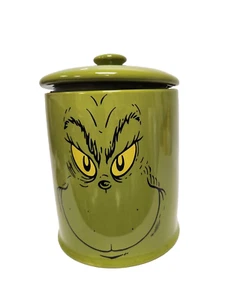 Dr Seuss The Grinch Ceramic Cookie Jar Large Christmas Canister with Lid - Picture 1 of 11