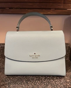 Kate Spade Darcy Top Handle Stone Path Baby Blue Light  Blue Leather Handbag - Picture 1 of 9