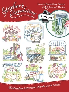 6 Pack Stitcher's Revolution Iron-On Transfers-Farmer's Market SR2-SR38 - Picture 1 of 3