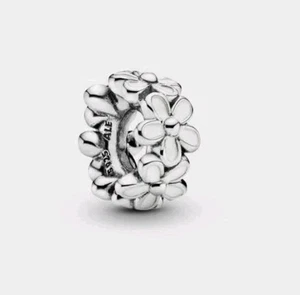 PANDORA White Daisy Flower Spacer Charm S925ale - Picture 1 of 6