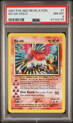 2001 Pokemon Neo Revelation Holo Ho-Oh #7 PSA 8 - Image 1 of 2