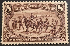 US STAMP TRANS MISSISSIPPI 1893 8c SC#289, MINT REGUMMED, XF CENTERING!! CV$450 - Picture 1 of 2