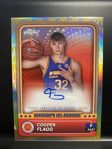 Cooper Flagg 2024 Topps Chrome McDonalds Auto /75 Logo Refractors "Dallas RC" 💎 - Bild 1 von 2