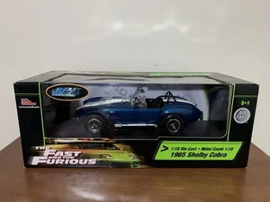 Racing Champions Fast And Furious 1965 Shelby Cobra 1/18 Scale Blue NIB - Picture 1 of 7