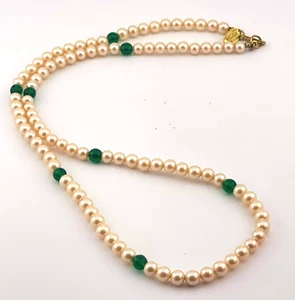De colección Miriam Haskell Cadena Única 23,5 pulgadas Perla con Collar Verde 3.984.900 - Imagen 1 de 6