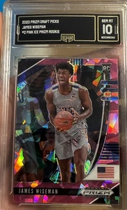 2020 Panini Prizm Pink Ice James Wiseman ROOKIE Card Gem MINT 10 SP RC - Picture 1 of 2