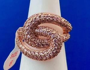 Bomb Party Ring “Sunlit Breeze” RG76893 CZ Rose Gold Sz6 *NO BAG* - Picture 1 of 3