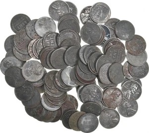 Lot 2 Rolls 1943 Steel Cent 'Silver' Penny 100 Coins Bulk WWII Collection *3003 - Picture 1 of 4