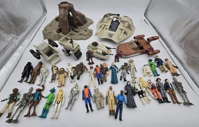  70s & 80s Kenner Vintage Star Wars LOT 36 Figs Plus Vehicles ×READ×READ× - Image 1 of 4
