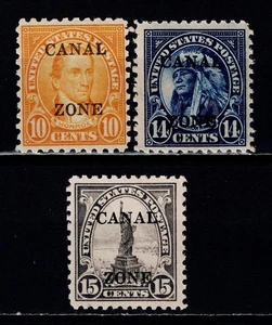 Canal Zone Sc#87-89-90 MH-MNH 1925-28 CV $92+ gtc7 - Picture 1 of 1