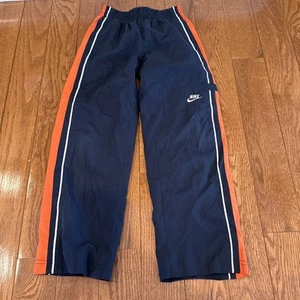 Nike Navy/Orange Athletic Sweat Pants Size 7 Boys - Picture 1 of 3