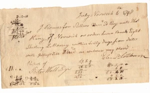US GOFFRATO RICAVI RM 46 -BANCONOTA RICHIESTA PROMESSA-DA CAPT. SMITH - 11/12/1798 - Foto 1 di 4
