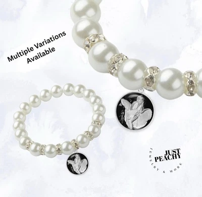 Pulsera Marilyn Monroe Estrella de Cine Fan Art Perla Elástica Dije Foto 1 de 3