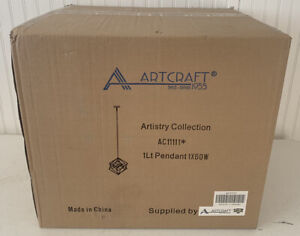 Artcraft Lighting AC11111 Artistry - 1 Light Pendant  Matte Black/Harvest Brass