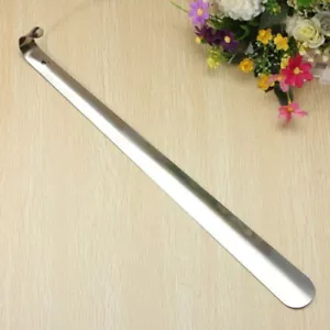 22 Zoll Edelstahl Neu Langer Griff Metall Schuhlöffel Heber mit Aufhängeloch - Bild 1 von 12