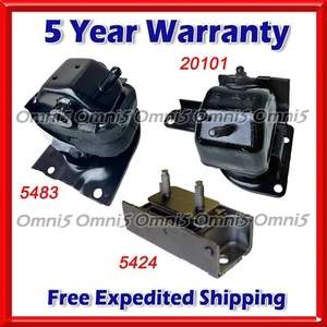 O003 Fits 2003-2004 Ford Expedition 4.6 4WD AUTO Motor & Transmission Mount 3pc - Picture 1 of 6