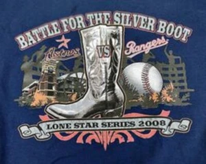 Lone Star Series Houston Astros vs. Texas Rangers 2008 Navy T-Shirt Size XL - Picture 1 of 5