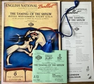 1991 Taming Of The Shrew English National Ballet London Coliseum Princess Diana - Picture 1 of 10
