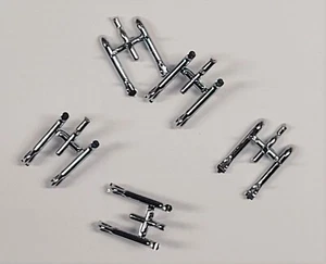 Set of 5 Plastic Chrome Side Exhaust for HO Scale Slot Cars - BP-0003B - Picture 1 of 2