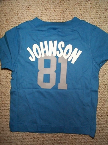 ($22) Lions CALVIN JOHNSON nfl INFANT BABY NEWBORN Jersey Shirt 24M M 24 Months Cover