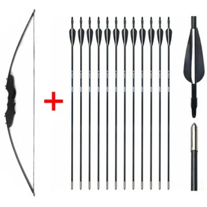 30lbs Adult Recurve Bow Archery Takedown + 12Pcs Arrows Right Hand Hunting Shoot - Picture 1 of 10
