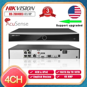 Hikvision 4CH 4POE 4K NVR AcuSense Network Video Recorder DS-7604NXI-K1/4P 12MP - Bild 1 von 6