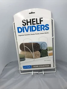 Lynk Shelf Dividers, Organizes Purses, Towels, Sweaters, Linen, Books, A34 (5-0) - Picture 1 of 5