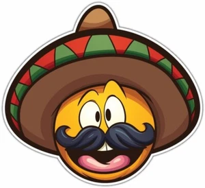 Mexican Emoticon Smiley Face Car Bumper Window Sticker Decal 4.6" - Bild 1 von 1