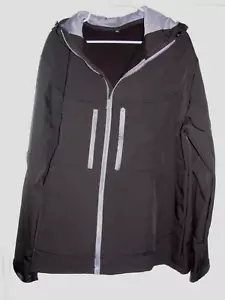 Sport schwarz durchgehender Reißverschluss mittelschwer Langarm Hoodie Jacke Damengröße 2X - Bild 1 von 5