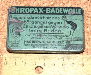 Blechdose Oropax-Badewolle um 1930 - Bild 1 von 2