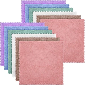 12 Pieces Microfiber Facial Wash Cloth Makeup Remover Cloths Reusable Face Wash - Picture 1 of 7