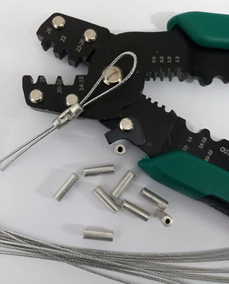 10x 12mm ELECTRIC METER SECURITY SEALS & WIRES TAMPER PROOF & SEALING CRIMP TOOL - Image 1 of 3