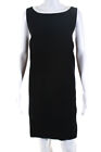 Ldt Women's Sleeveless Boat Neck A-line Dress Black White Size 4