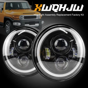 For Toyota Pickup 1979-1981 7 Inch Round COB LED Headlight White Headlight A+ - Picture 1 of 10