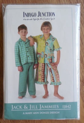 NEW  Indygo Junction "Jack & Jill Jammies"  sz 4-12  Pajamas by Mary Ann Donze - Image 1 of 2