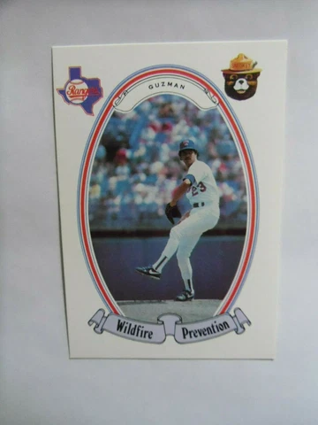 1988-TEXAS RANGERS-Smokey-Wildlife Prevention-#23-Jose Guzman-POSTCARD Cover