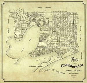 County Map - Chambers County Texas - General Land Office 1901 - 24.13 x 23 - Picture 1 of 20