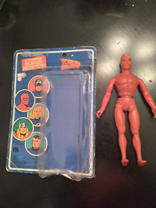 Vintage MEGO Human Torch , Human Torch Body with Original Card. Mego Human Torch