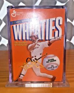 Mark McGwire 70 Home Run Mini Wheaties Box 24K Gold Signature 1999 - Bild 1 von 2