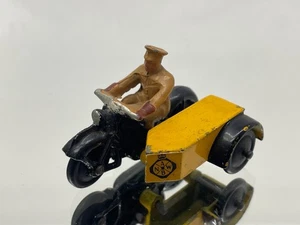 DINKY TOYS 44B 272 MOTOR CYCLE PATROL ANWB -YELLOW+BLACK 1:43? - GOOD - 554 - Picture 1 of 6