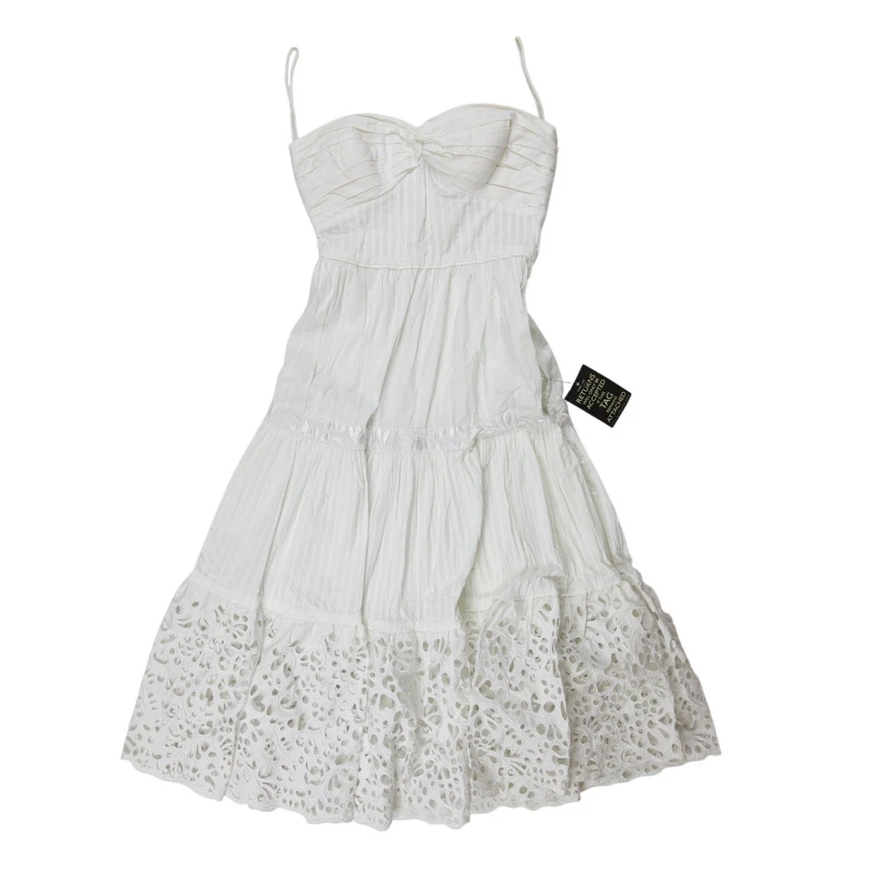 Catherine Malandrino White A-Line Dress UK Size 4 Excellent HW - Image 1 of 4