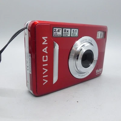 Vivitar Digital Camera Vivicam 5024 5.1MP Red Tested - Image 1 of 4