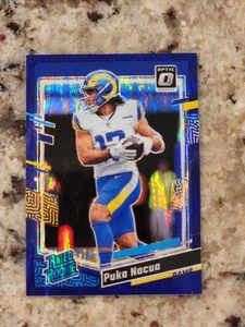 2023 Optic Puka Nacua RC #238 Purple Shock Los Angeles Rams - Picture 1 of 2