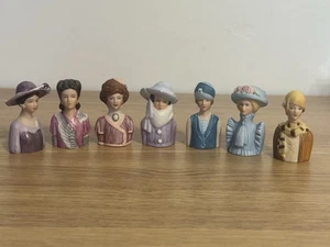Lot of Avon Thimbles Ladies of American Fashion From Excellent Cond - Picture 1 of 5