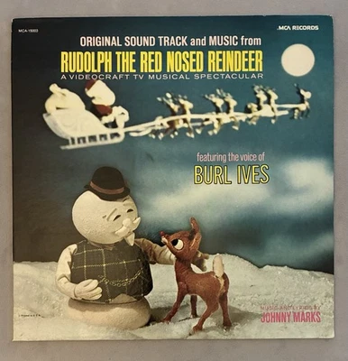 RUDOLPH THE RED NOSED REINDEER Original Soundtrack TV Burl Ives 1974 MCA-15003 - Image 1 of 4