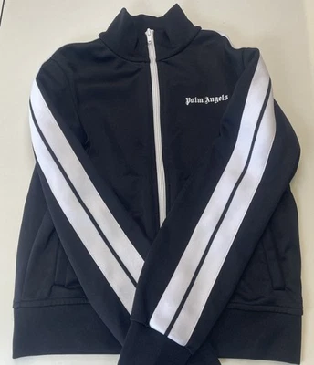 $360 Palm Angels Unisex Niños Negro Clásico Chaqueta de Pista Abrigo 10 Rayas de Carreras Foto 1 de 4