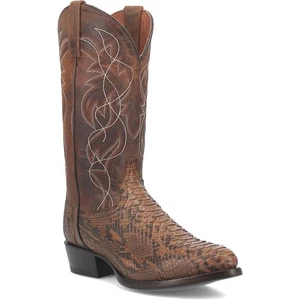 Bota de Vaquero Dan Post Marrón Manning Genuina Pitón Serpiente Western (Talla Hombre EE. UU.) - Imagen 1 de 6