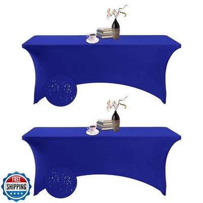Paquete de 2 fundas de mesa impermeables eccwai de spandex de 6 pies, spandex de 6 pies de agua Foto 1 de 4