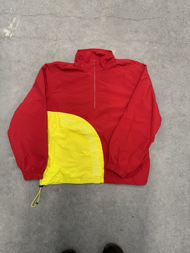 Supreme Maglione Mezza Zip Arco Angolare Rosso Giallo (SS18J46) Uomo Taglia L TARIFFA